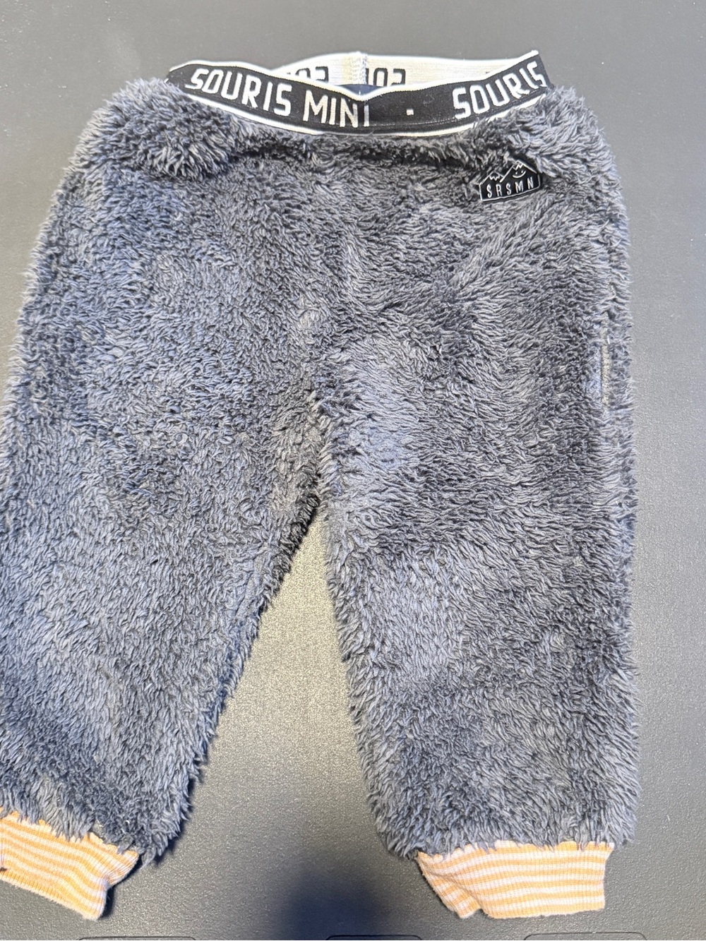 Souris Mini Kids' Cozy Gray Fuzzy Joggers
